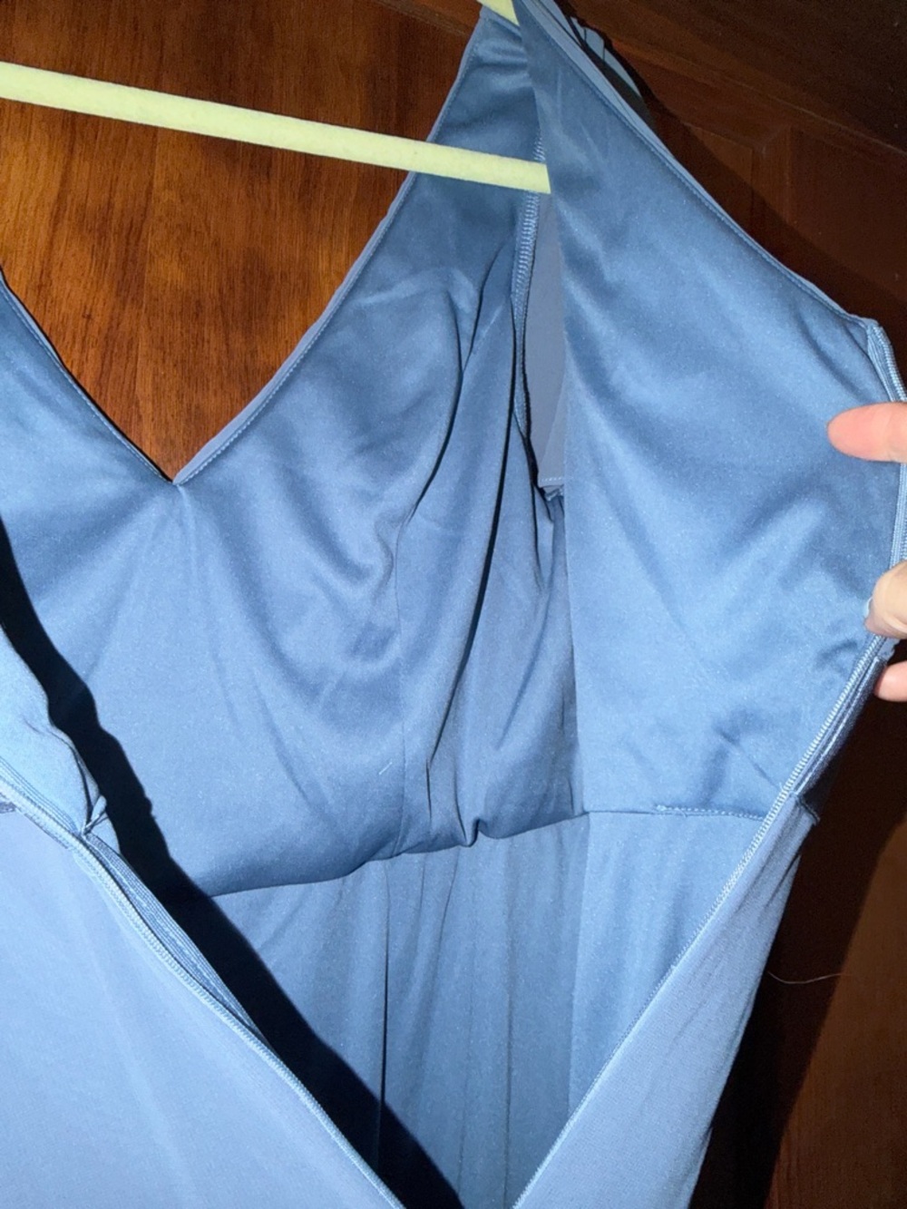 Ever Pretty Dusty Blue V-Neck Flutter Sleeve Maxi Gown Mother of the Bride XL-12 - Picture 9 of 9